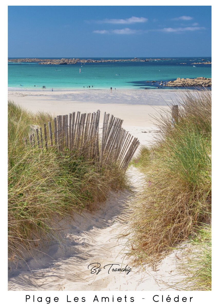 affiche finistère nord plage des amiets cléder
