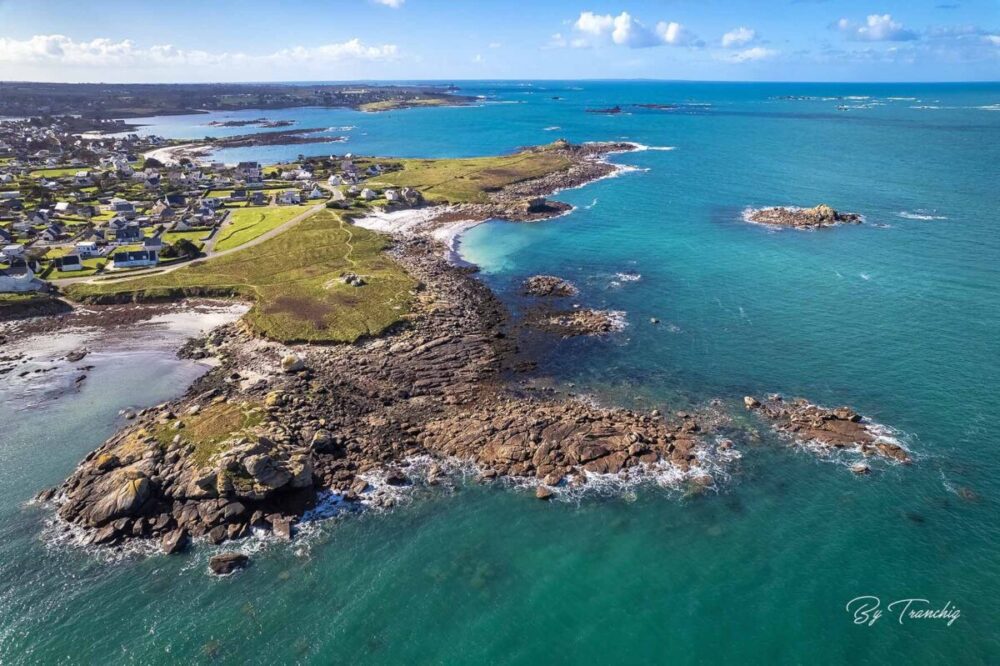 Vue aerienne portsall finistère Bretagne coast seascape paysage marin