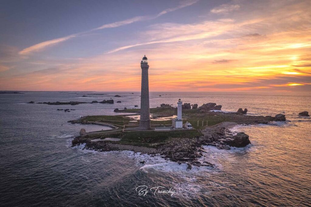 Le tour des Phares Sunset Phare Ile Vierge Plouguerneau Bretagne Finistère By Tranchig