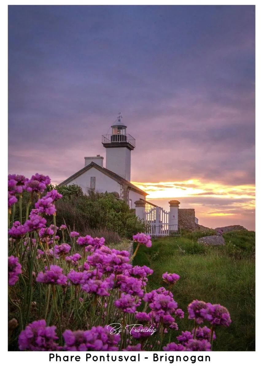 spring sur Brignogan Phare Pontusval Bretagne Finistère