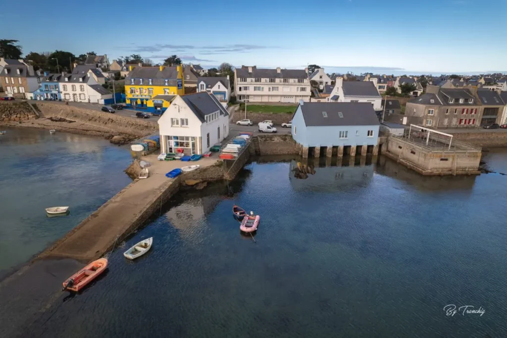 Portsall Port aerial dji Bretagne Finistere By Tranchig