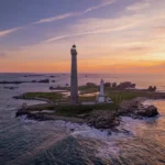 Le tour des Phares Aeral Sunset Ile Vierge Lighthouse Bretagne Finsitere By Tranchig aeral