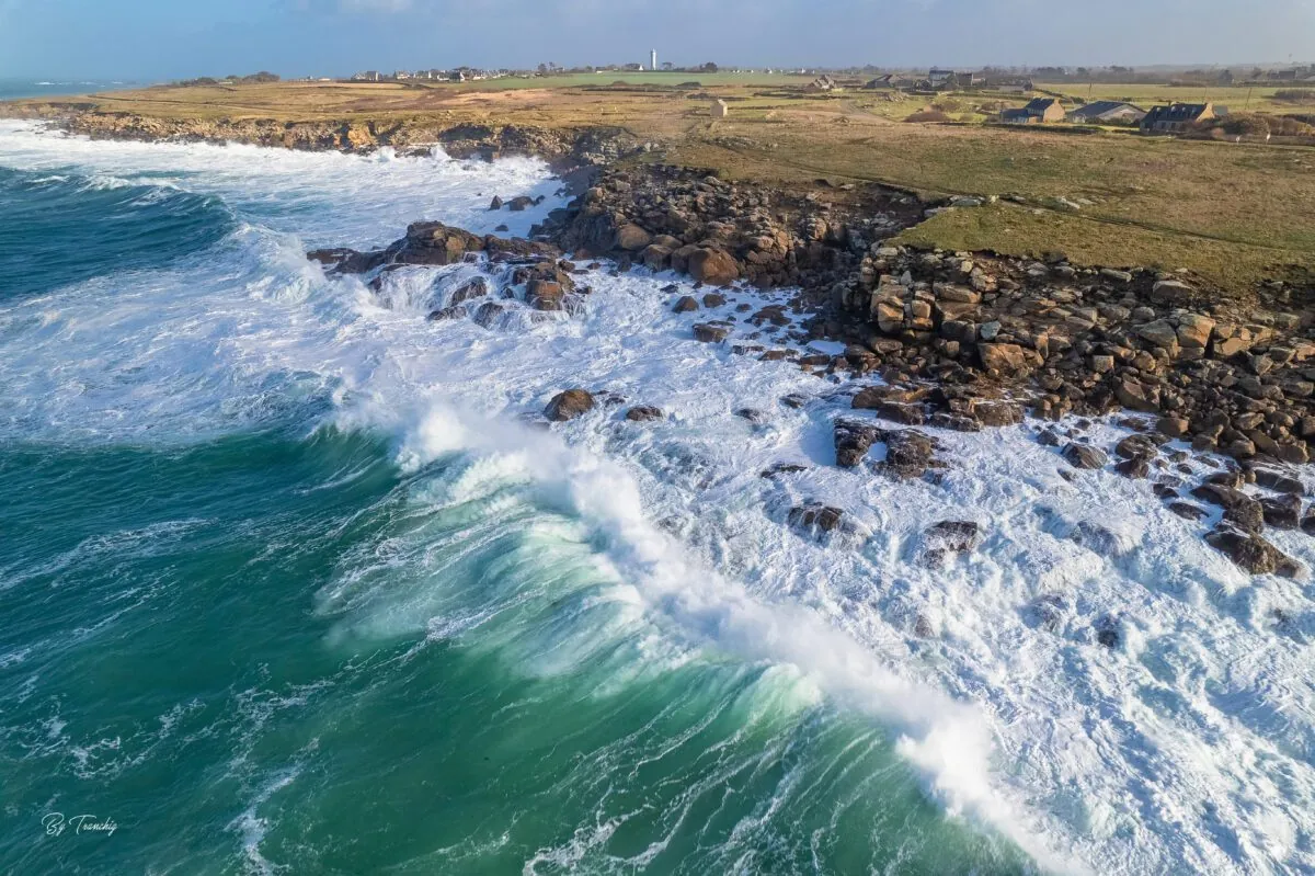 tempête henk sur la route touristique de landunvez Bretagne Finistère By Tranchig