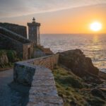 Le tour des Phares Sunset en mer d'Iroise Phare Kermorvan Bretragne Finistère By Tranchig