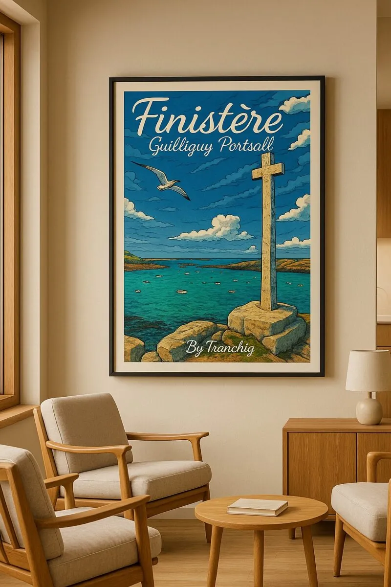 Poster Guilliguy-Portsall-Bretagne-Finistere-By-Tranchig-BD