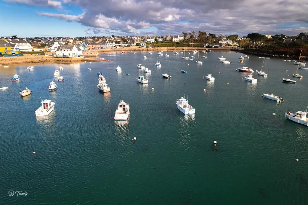 Port de Portsall By the air aeria dji Bretagne Finistere By Tranchig
