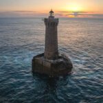 Le tour des Phares Phare du Four sunset aerial dji Bretgane Finistère By Tranchig