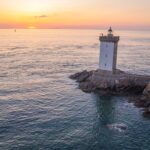 Le tour des Phares Sunset sur mer d'Iroise 2025 aerial Bretagne Finistère By Tranchig
