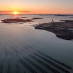 Le tour des Phares Pays des abers Sunset sur St Cava et l'Ile Wrac'h Bretagne Finsitere By Tranchig