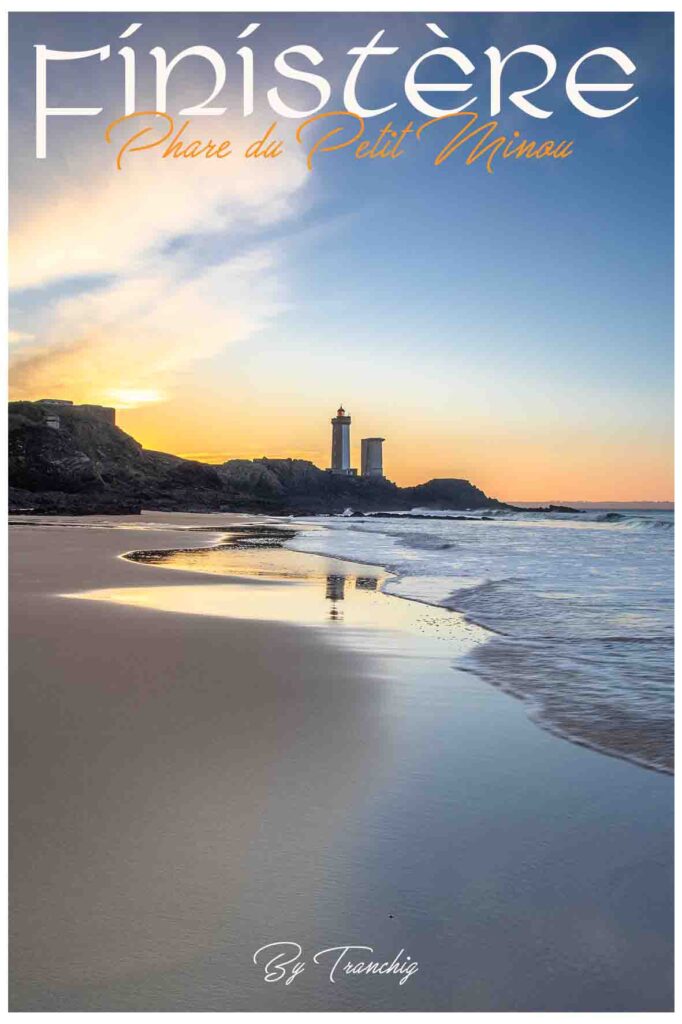 Affiche By Tranchig Bretagne Finistère Phare du Petit Minou au lever