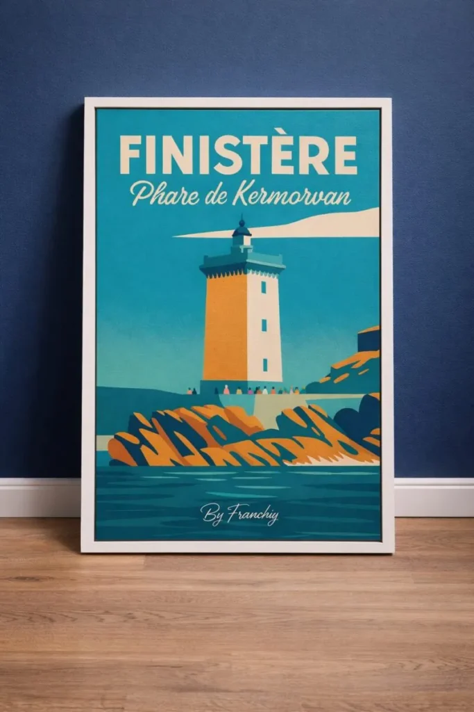 Exemple présentation Phare de Kermorvan Poster Vintage Bretagne Finistère By Tranchig.jpeg