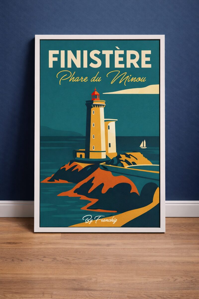 Exemple présentation Poster Vintage Phare du petit Minou Bretagne Finistère by Tranchig.jpeg