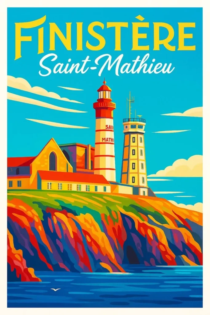 Pointe St Mathieu Vintage v25 Bretagne Finistère By Tranchig