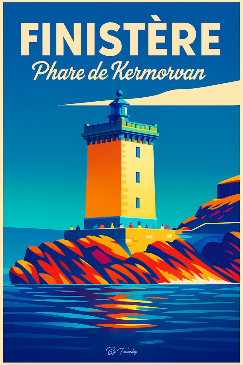 Kermorvan poster vintage V25 002 Bretagne Finistère By Tranchig Kermorvan poster vintage V25 002 Bretagne Finistère By Tranchig
