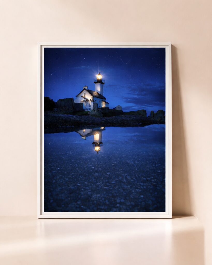 Exemple Poster Blue Pontusval Brignogan Bretagne Finistère by Tranchig.jpeg