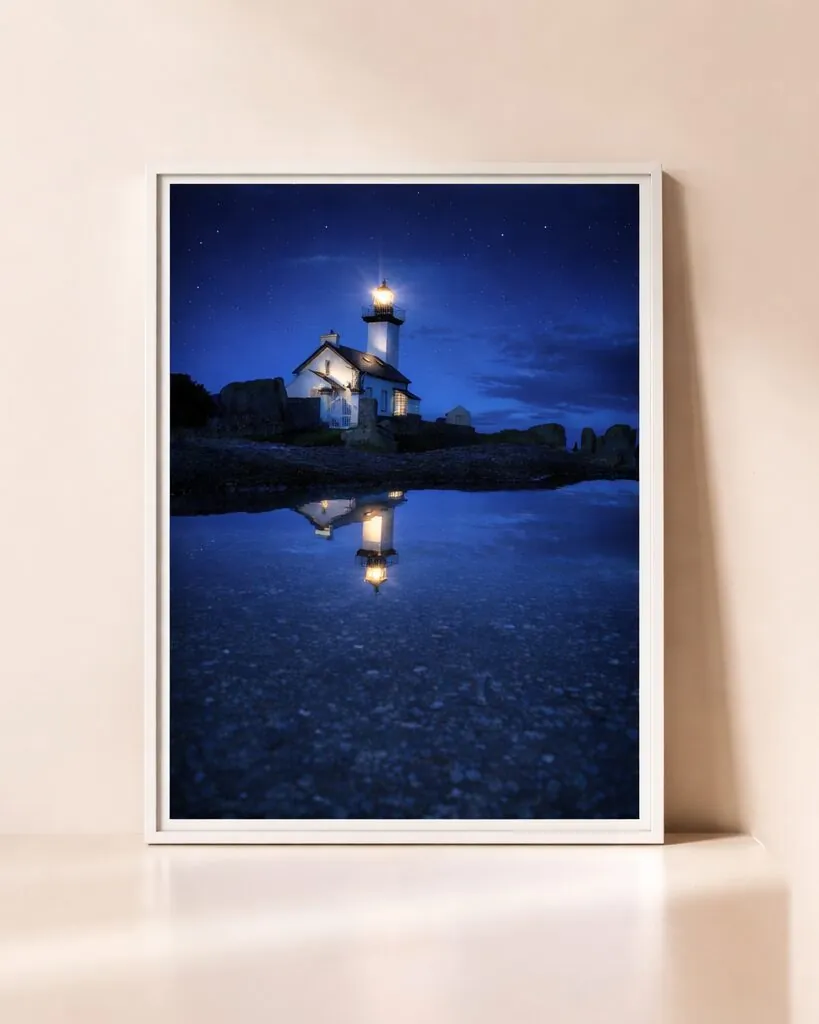 Exemple Poster Blue Pontusval Brignogan Bretagne Finistère by Tranchig.jpeg