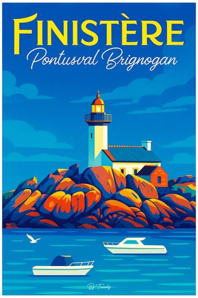 phare de Pontusval v25 001 Bretagne finistère By Tranchig 20x30